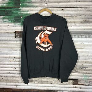 Vintage 1990s Christ Lutheran Cougars Sweatshirt
